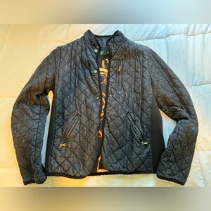 Ralph Lauren Women’s Equestrian Lined Dark Denim Quilted Barn Jacket